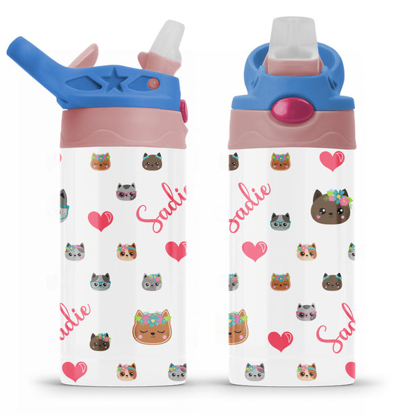 Kids Water Bottle - Kittens (12 oz)