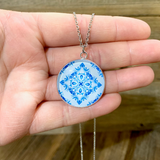 Blue Mosaic Necklace