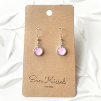 Soft Pink Drop Earrings 8mm