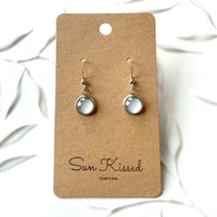 Grey Drop Earrings 8mm