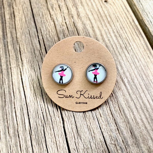 Ballerina Stud Earrings 10mm