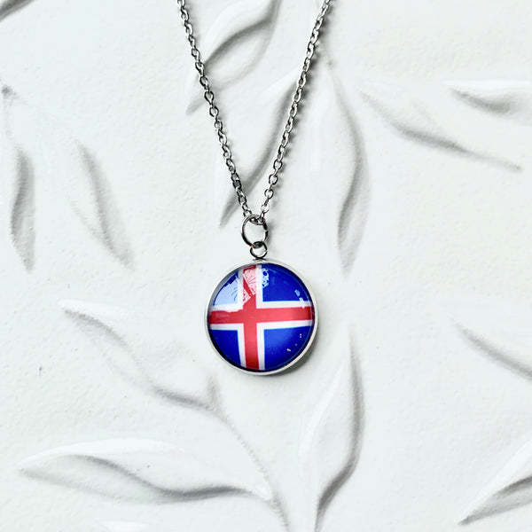 Icelandic Flag Necklace