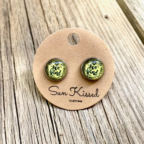 Bee Kind Stud Earrings 10mm