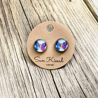 Butterfly (Purple) Stud Earrings 10mm