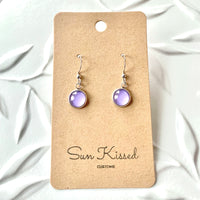 Lavender Drop Earrings 8mm